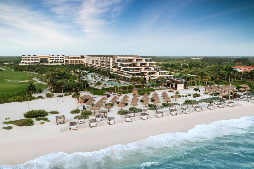 ATELIER Playa Mujeres luxury adults-only all-inclusive resort with modern architecture and beachfront pools in Costa Mujeres.